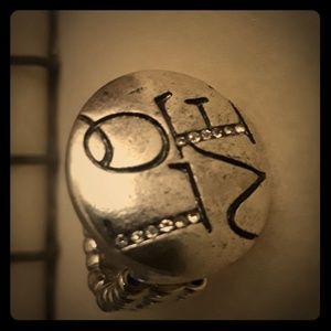 Snap ring with LOVE snap charm